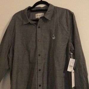 Modern amusement grey shark button up